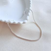 Pulseira de Bolinhas Pequenas em Prata 925 20 cm com Regulagem e Garantia Permanente