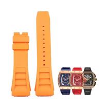 Pulseira De Borracha De Silicone 25mm*20mm Para Relógio Richard Mille RM011, Substituição De