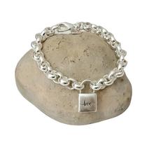 Pulseira De Cadeia Com Fecho Quadrado De Luxo Para Mulheres, Joia Fina Charmosa Pulseira De Cadeia Com Fecho Quadrado De Luxo Para Mulheres, Joia Fina Charmosa