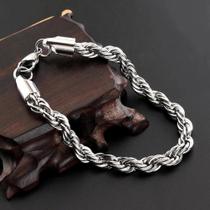 Pulseira De Cadeia Torcida Em Aço Inoxidável 19 21 23CM Joias De Moda Para Mulheres E Homens Pulseira De Cadeia Torcida Em Aço Inoxidável 19 21 23CM Joias De Moda Para Mulheres E Homens