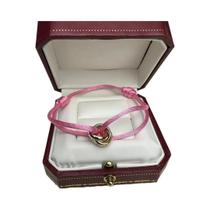Pulseira De Casal Tri Color Em Prata S925, Joias De Luxo, Não Desbota, Não Causa Alergias, Presente