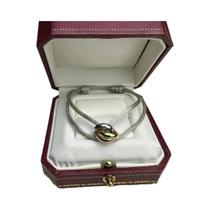 Pulseira De Casal Tri Color Em Prata S925, Joias De Luxo, Não Desbota, Não Causa Alergias, Presente
