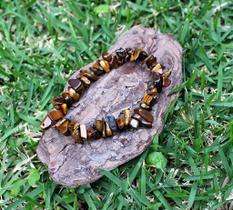 Pulseira de Cascalho de Olho de Tigre Pulseira de Cascalho de Olho de Tigre
