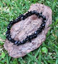 Pulseira de Cascalho de Turmalina Negra Pulseira de Cascalho de Turmalina Negra