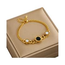 Pulseira De Charme Com Números Romanos Em Aço Inoxidável 316L DIEYURO, Joia De Corrente Estilosa