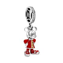 Pulseira De Charme Em Prata Esterlina 925 Da Disney, Compatível Com Mikey, Minnie, Robô, Roda