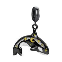 Pulseira De Charme Feminina Em Prata Esterlina 925 Série Oceano Azul Polvo Golfinho Navio Farol