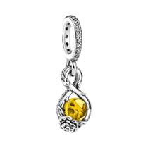 Pulseira De Charme Princesa Belle Em Prata Esterlina 925 Para Mulheres, Joias Para Fazer Presentes