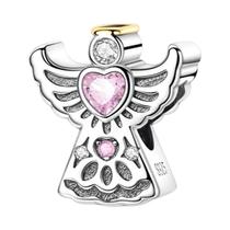 Pulseira De Charms De Prata 925 Para Mulheres Com Pingente De Anjo, Olho Do Diabo, Mão De Fátima E