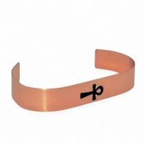 Pulseira de Cobre Símbolo Ansata Amuleto Espiritual Unissex