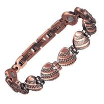 Pulseira de cobre Wollet Pure Copper Magnetic para mulheres/homens