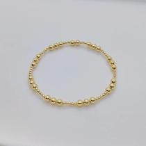 Pulseira De Contas Banhada a Ouro Para Mulheres, Joias Da Moda De Alta Qualidade KKBEAD Pulseras