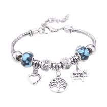 Pulseira De Contas Com Charme De Coroa De Borboleta Branca Para Mulheres E Meninas, Presente De