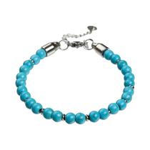 Pulseira De Contas De Olho De Tigre De 6mm Para Homens E Mulheres Com Corrente De Aço Inoxidável,