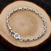 Pulseira De Corda De Cânhamo Prateada Para Homens, Joia De Corrente Com Seis Caracteres, Estilo Pulseira De Corda De Cânhamo Prateada Para Homens, Joia De Corrente Com Seis Caracteres, Estilo