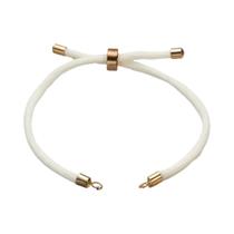 Pulseira De Corda De Nylon Ajustável Com Acessórios De Latão Para Fazer Joias DIY 1 Peça