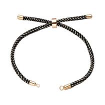 Pulseira De Corda De Nylon Ajustável Com Acessórios De Latão Para Fazer Joias DIY 1 Peça
