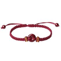 Pulseira de corda vermelha de estilo chinês para mulheres feita à mão Adjustab Pulseira de corda vermelha de estilo chinês para mulheres feita à mão Adjustab