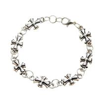 Pulseira De Corrente Cruzada Gótica Punk Unissex Design Único Retro Para Festa De Halloween