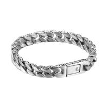 Pulseira De Corrente Cubana Miami Em Prata Para Homens, Joia Casual De Moda Para Festas E Presentes