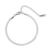 Pulseira De Corrente Plana Em Ouro, Prata E Aço Inoxidável Para Homens E Mulheres, Estilo Retro E