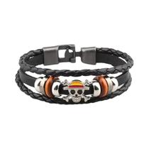 Pulseira De Couro Anime One Piece Estilo Vintage Europeu-Americano Acessório De Brinquedo Presente