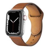 Pulseira de Couro Compatível com Apple Watch 38 / 40 / 41MM - Marron - Gshield