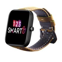 Pulseira de Couro compatível com Bip 3 A2172 / Bip A1608 / Bip U / Bip Lite - Bege