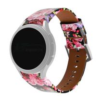 Pulseira de Couro compativel com Samsung Galaxy Watch 4, Galaxy Watch 4 Classic, Galaxy Watch 5, Galaxy Watch 5 PRO (Flores) - LTIMPORTS