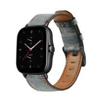 Pulseira De Couro De 20mm 22mm Para Amazfit GTS 4/3/2/GTS2 Mini/GTR 2e/3/Pro/42mm/47mm Stratos Bip-6