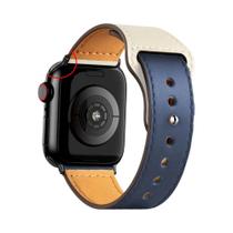 Pulseira De Couro De 49mm 44mm 40mm 41mm 45mm 38mm 42mm Para Apple Watch Ultra Série 9 8 7 6 5 3 4 1