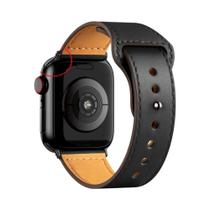 Pulseira De Couro De 49mm 44mm 40mm 41mm 45mm 38mm 42mm Para Apple Watch Ultra Série 9 8 7 6 5 3 4 1