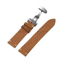 Pulseira De Couro De Bezerro Marrom Escuro Para Relógios Omega Seiko Casio Rolex 18mm 20mm 21mm 22mm