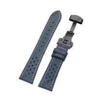 Pulseira De Couro De Vaca Com Acabamento Em Óleo 18mm 20mm 22mm 24mm Com Fecho Borboleta