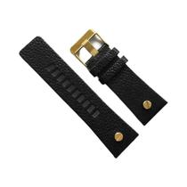 Pulseira De Couro Genuíno Com Rebites Dourados Para DIESEL DZ7313 DZ7333 DZ7311 DZ7371 22-30mm -