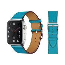 Pulseira De Couro Hermes Para Apple Watch Series 3 6 7 8 Ultra 2 9 Single Tour 40mm 41mm 42mm 44mm