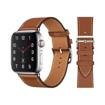 Pulseira De Couro Hermes Para Apple Watch Series 3 6 7 8 Ultra 2 9 Single Tour 40mm 41mm 42mm 44mm