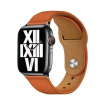 Pulseira de Couro Legítimo para Apple Watch 49mm/45mm/44mm/41mm/40mm/38mm/42mm