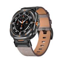Pulseira De Couro Luxuosa De 47mm Para Samsung Galaxy Watch Ultra Masculino QuickFit Business Belt
