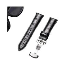 Pulseira De Couro Macio Para Substituição, 12-24mm, Fecho Borboleta, Correias Universais Para Pulso
