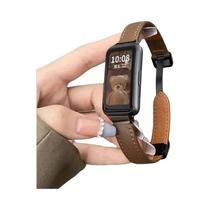 Pulseira De Couro Magnética Para Huawei Band 10 9 8, Substituição De Pulseira Esportiva