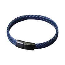 Pulseira De Couro Masculina Em Aço Inoxidável, Joia Trançada Que Não Desbota, Presente Para Marido Pulseira De Couro Masculina Em Aço Inoxidável, Joia Trançada Que Não Desbota, Presente Para Marido