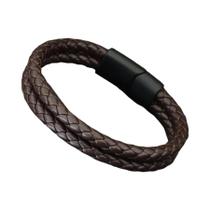 Pulseira De Couro Masculina Hiphop Com Fecho Magnético Destacável, Acessórios De Lazer, Presente