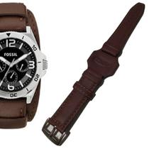 Pulseira de Couro para Relógio Fossil BQ1718 Marrom 22mm - FullCapas