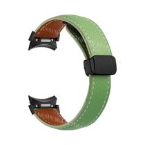 Pulseira De Couro Para Samsung Galaxy Watch 7 6 5 4 40 44mm 5Pro Com Fecho Magnético Clássico 43