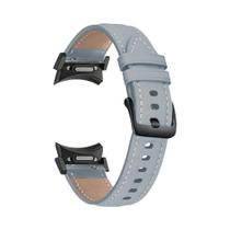 Pulseira De Couro Para Samsung Galaxy Watch 7 6 5 4 Classic pro FE Sem Lacuna 40mm 44mm 42mm 46mm