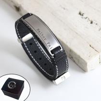 Pulseira de Couro Preto Ajustável MELHOR PAI - DIA DOS PAIS - HOMENAGEM Pulseira de Couro Preto Ajustável MELHOR PAI - DIA DOS PAIS - HOMENAGEM