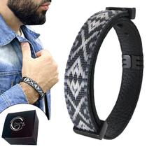 Pulseira de Couro Preto Indígena Maori Fecho Strap Plug Ajustável Pulseira de Couro Preto Indígena Maori Fecho Strap Plug Ajustável
