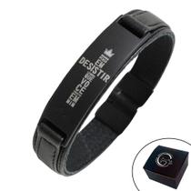 Pulseira de Couro Quando Penso em Desistir Lembro que Você Insistiu em Mim