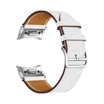 Pulseira De Couro Quick Fit Para Samsung Galaxy Watch 6/5/4 40mm 44mm 5Pro 45mm Sem Espaços